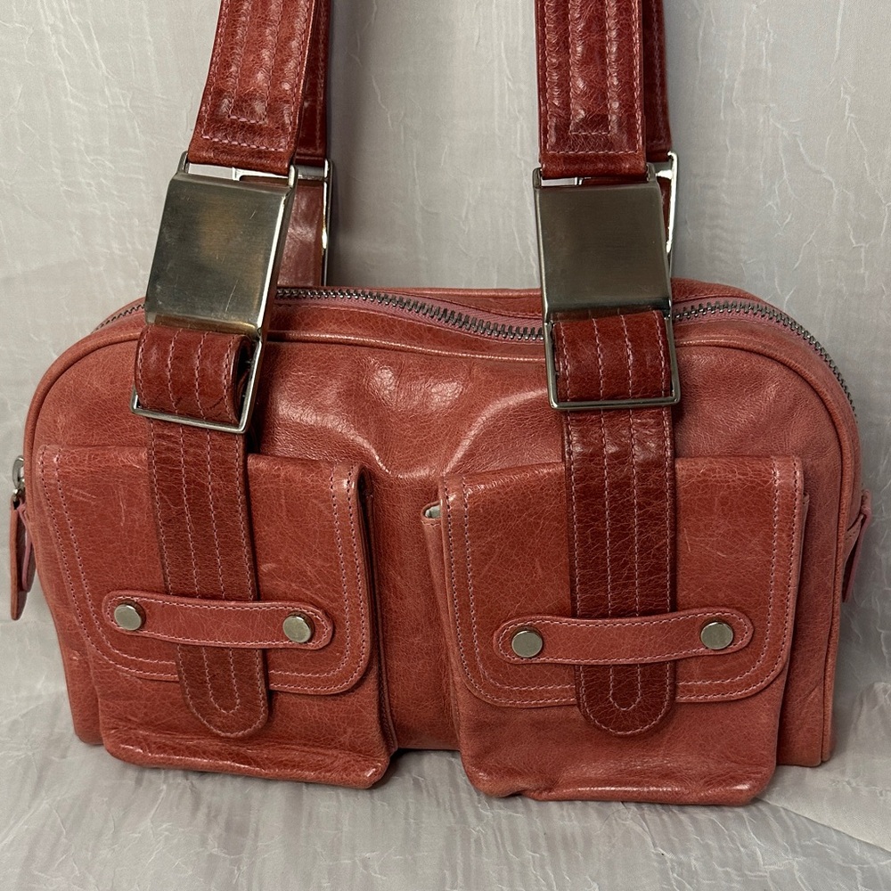 KALE Rose Pink Leather Satchel